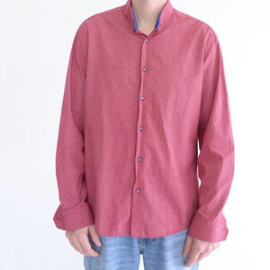 Thompson And Richards London Red White Polka Dot Premium Collection Button Shirt
